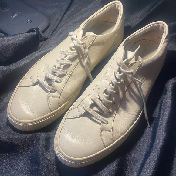 Common Projects Off-White Leather Sneakers - Picture 1 of 5